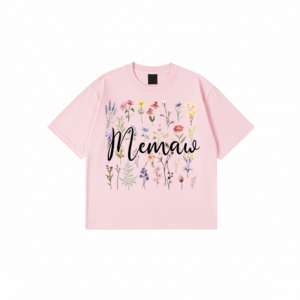 Zanetus Memaw T-Shirt with floral design for grandma